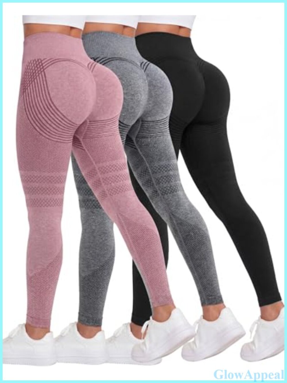3 Pack Women Anti Cellulite Compression Leggings High Waisted Tummy Control